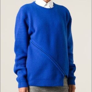 Opening Ceremony cobalt blue asymmetrical sweater